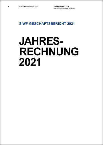 Jahresrechnung SIWF 2021